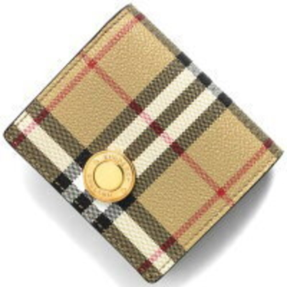 Burberry Check Bifold Wallet Brown Birch Beige - Picture 2 of 5